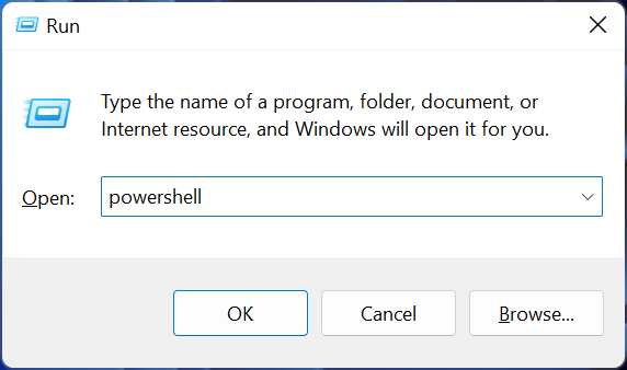 Windows PowerShell will open in admin mode